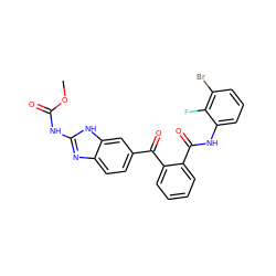 COC(=O)Nc1nc2ccc(C(=O)c3ccccc3C(=O)Nc3cccc(Br)c3F)cc2[nH]1 ZINC000231495658