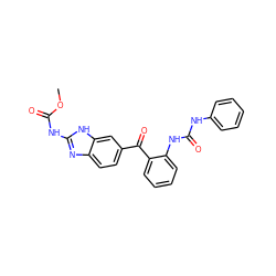 COC(=O)Nc1nc2ccc(C(=O)c3ccccc3NC(=O)Nc3ccccc3)cc2[nH]1 ZINC000225919168