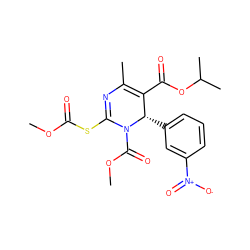 COC(=O)SC1=NC(C)=C(C(=O)OC(C)C)[C@H](c2cccc([N+](=O)[O-])c2)N1C(=O)OC ZINC000096272041