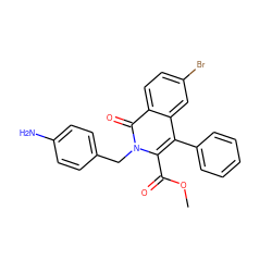 COC(=O)c1c(-c2ccccc2)c2cc(Br)ccc2c(=O)n1Cc1ccc(N)cc1 ZINC000029062485