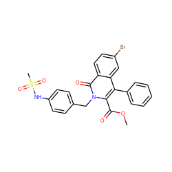 COC(=O)c1c(-c2ccccc2)c2cc(Br)ccc2c(=O)n1Cc1ccc(NS(C)(=O)=O)cc1 ZINC000029062301