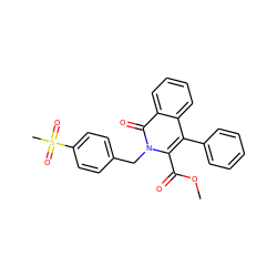 COC(=O)c1c(-c2ccccc2)c2ccccc2c(=O)n1Cc1ccc(S(C)(=O)=O)cc1 ZINC000029063672