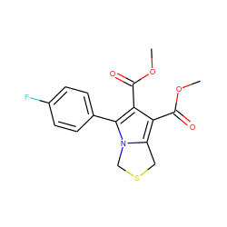 COC(=O)c1c(C(=O)OC)c(-c2ccc(F)cc2)n2c1CSC2 ZINC000001403063