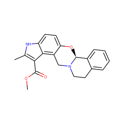 COC(=O)c1c(C)[nH]c2ccc3c(c12)CN1CCc2ccccc2[C@@H]1O3 ZINC000029571705