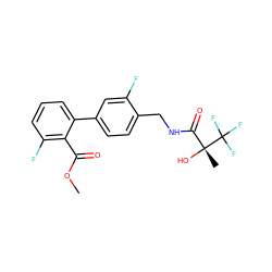 COC(=O)c1c(F)cccc1-c1ccc(CNC(=O)[C@@](C)(O)C(F)(F)F)c(F)c1 ZINC000029128580