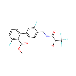 COC(=O)c1c(F)cccc1-c1ccc(CNC(=O)[C@@H](O)C(F)(F)F)c(F)c1 ZINC000029128645