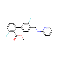 COC(=O)c1c(F)cccc1-c1ccc(CNc2ccccn2)c(F)c1 ZINC000036161469