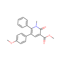 COC(=O)c1cc(-c2ccc(OC)cc2)c(-c2ccccc2)n(C)c1=O ZINC000013473207