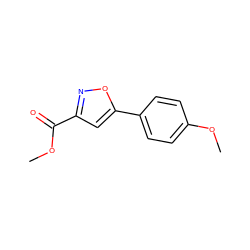 COC(=O)c1cc(-c2ccc(OC)cc2)on1 ZINC000000204272