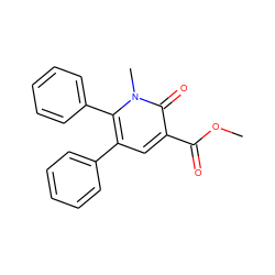 COC(=O)c1cc(-c2ccccc2)c(-c2ccccc2)n(C)c1=O ZINC000013473208