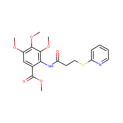 COC(=O)c1cc(OC)c(OC)c(OC)c1NC(=O)CCSc1ccccn1 ZINC000096283157