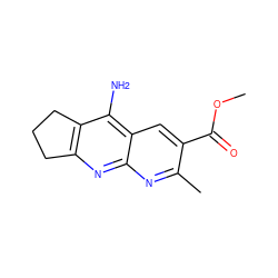 COC(=O)c1cc2c(N)c3c(nc2nc1C)CCC3 ZINC000049089981