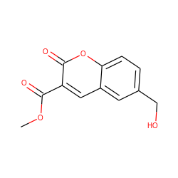 COC(=O)c1cc2cc(CO)ccc2oc1=O ZINC000045254920