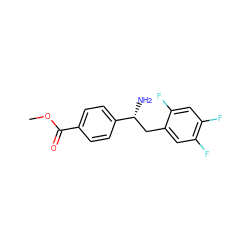 COC(=O)c1ccc([C@H](N)Cc2cc(F)c(F)cc2F)cc1 ZINC000040848329