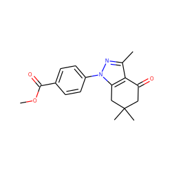 COC(=O)c1ccc(-n2nc(C)c3c2CC(C)(C)CC3=O)cc1 ZINC000000118866