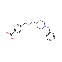 COC(=O)c1ccc(COCC2CCN(Cc3ccccc3)CC2)cc1 ZINC000013730117