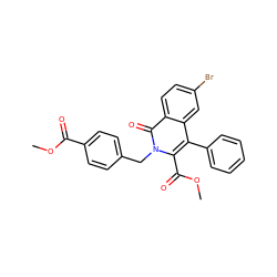 COC(=O)c1ccc(Cn2c(C(=O)OC)c(-c3ccccc3)c3cc(Br)ccc3c2=O)cc1 ZINC000029062665