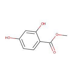 COC(=O)c1ccc(O)cc1O ZINC000000080786