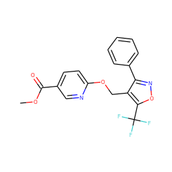 COC(=O)c1ccc(OCc2c(-c3ccccc3)noc2C(F)(F)F)nc1 ZINC000142476951