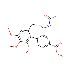 COC(=O)c1ccc2c(c1)[C@@H](NC(C)=O)CCc1cc(OC)c(OC)c(OC)c1-2 ZINC000001598900