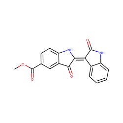 COC(=O)c1ccc2c(c1)C(=O)/C(=C1/C(=O)Nc3ccccc31)N2 ZINC000101658840