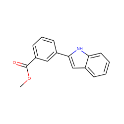 COC(=O)c1cccc(-c2cc3ccccc3[nH]2)c1 ZINC000040876560