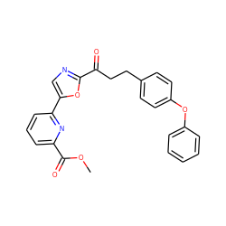 COC(=O)c1cccc(-c2cnc(C(=O)CCc3ccc(Oc4ccccc4)cc3)o2)n1 ZINC000029135776