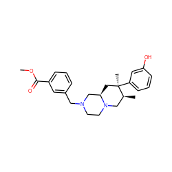 COC(=O)c1cccc(CN2CCN3C[C@H](C)[C@](C)(c4cccc(O)c4)C[C@@H]3C2)c1 ZINC000035075223