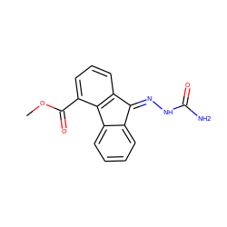 COC(=O)c1cccc2c1-c1ccccc1/C2=N\NC(N)=O ZINC000004899051