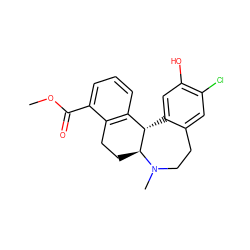 COC(=O)c1cccc2c1CC[C@H]1[C@H]2c2cc(O)c(Cl)cc2CCN1C ZINC000045356009