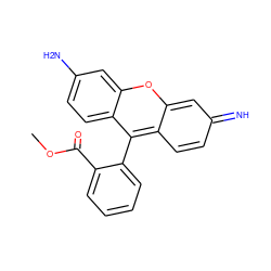 COC(=O)c1ccccc1-c1c2ccc(=N)cc-2oc2cc(N)ccc12 ZINC000004099018