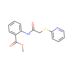 COC(=O)c1ccccc1NC(=O)CSc1ccccn1 ZINC000000249996