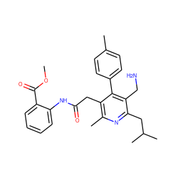 COC(=O)c1ccccc1NC(=O)Cc1c(C)nc(CC(C)C)c(CN)c1-c1ccc(C)cc1 ZINC000066157144