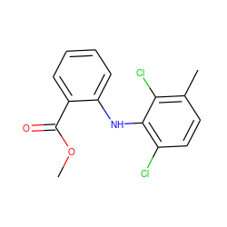 COC(=O)c1ccccc1Nc1c(Cl)ccc(C)c1Cl ZINC000005781224