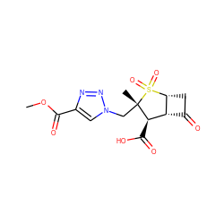 COC(=O)c1cn(C[C@@]2(C)[C@H](C(=O)O)[C@H]3C(=O)C[C@H]3S2(=O)=O)nn1 ZINC000029230877