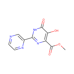 COC(=O)c1nc(-c2cnccn2)[nH]c(=O)c1O ZINC000035874869