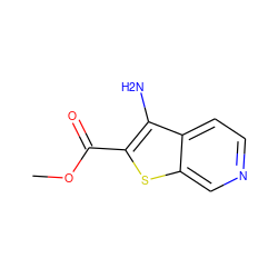 COC(=O)c1sc2cnccc2c1N ZINC000004001898