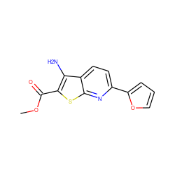 COC(=O)c1sc2nc(-c3ccco3)ccc2c1N ZINC000000520985