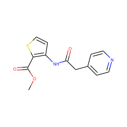 COC(=O)c1sccc1NC(=O)Cc1ccncc1 ZINC000036816706