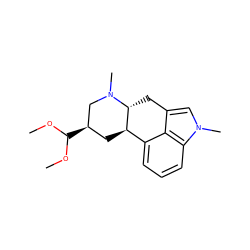 COC(OC)[C@@H]1C[C@@H]2c3cccc4c3c(cn4C)C[C@H]2N(C)C1 ZINC000095583139