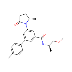 COC[C@@H](C)NC(=O)c1cc(-c2ccc(C)cc2)cc(N2C(=O)CC[C@@H]2C)c1 ZINC000113542845