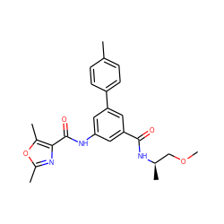 COC[C@@H](C)NC(=O)c1cc(NC(=O)c2nc(C)oc2C)cc(-c2ccc(C)cc2)c1 ZINC000142621772