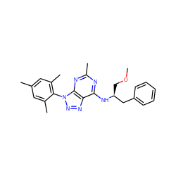 COC[C@@H](Cc1ccccc1)Nc1nc(C)nc2c1nnn2-c1c(C)cc(C)cc1C ZINC000013795016