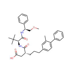 COC[C@@H](NC(=O)[C@@H](NC(=O)[C@H](CCCc1ccc(-c2ccccc2)c(C)c1)CC(=O)O)C(C)(C)C)c1ccccc1 ZINC000003916209