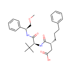 COC[C@@H](NC(=O)[C@@H](NC(=O)[C@H](CCCc1ccccc1)CC(=O)O)C(C)(C)C)c1ccccc1 ZINC000027651280