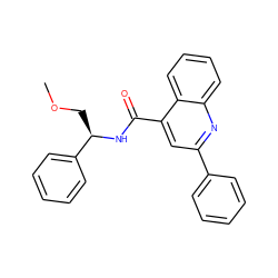 COC[C@@H](NC(=O)c1cc(-c2ccccc2)nc2ccccc12)c1ccccc1 ZINC000013795610