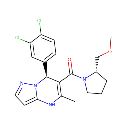 COC[C@@H]1CCCN1C(=O)C1=C(C)Nc2ccnn2[C@H]1c1ccc(Cl)c(Cl)c1 ZINC000040934005