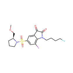 COC[C@@H]1CCCN1S(=O)(=O)c1cc(I)c2c(c1)C(=O)C(=O)N2CCCCF ZINC000299820393