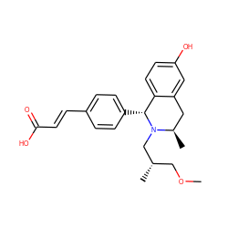 COC[C@H](C)CN1[C@H](C)Cc2cc(O)ccc2[C@H]1c1ccc(/C=C/C(=O)O)cc1 ZINC000653737674