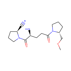 COC[C@H]1CCCN1C(=O)CC[C@H](N)C(=O)N1CCC[C@H]1C#N ZINC000040913913